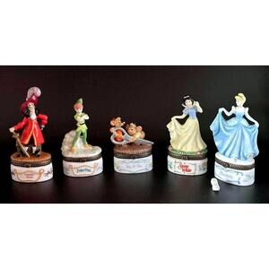 PHB Disney Trinket Box Captain Hook/Peter Pan/Jaq & Gus/Snow White/Cinderella.